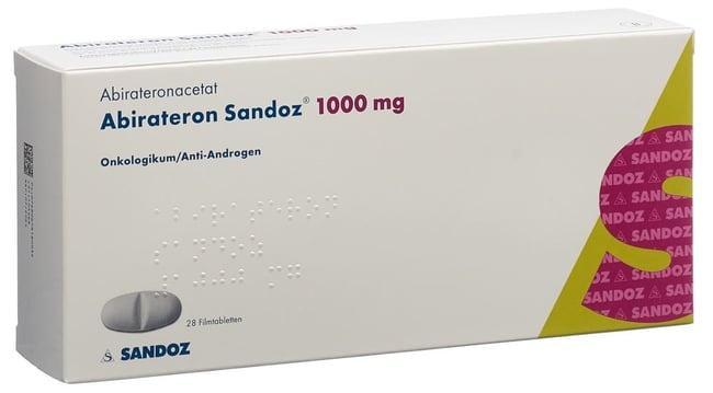 ABIRATERONA SANDOZ 1000 mg COMPRIMIDOS REVESTIDOS POR PELÍCULA