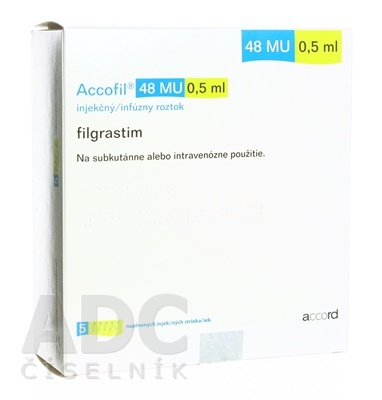 Accofil 48 MU/0,5 ml solução injetável e para perfusão em seringa pré-carregada