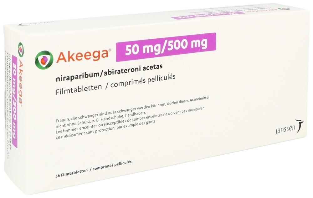 AKEEGA 50 MG/500 MG COMPRIMIDOS REVESTIDOS POR PELÍCULA