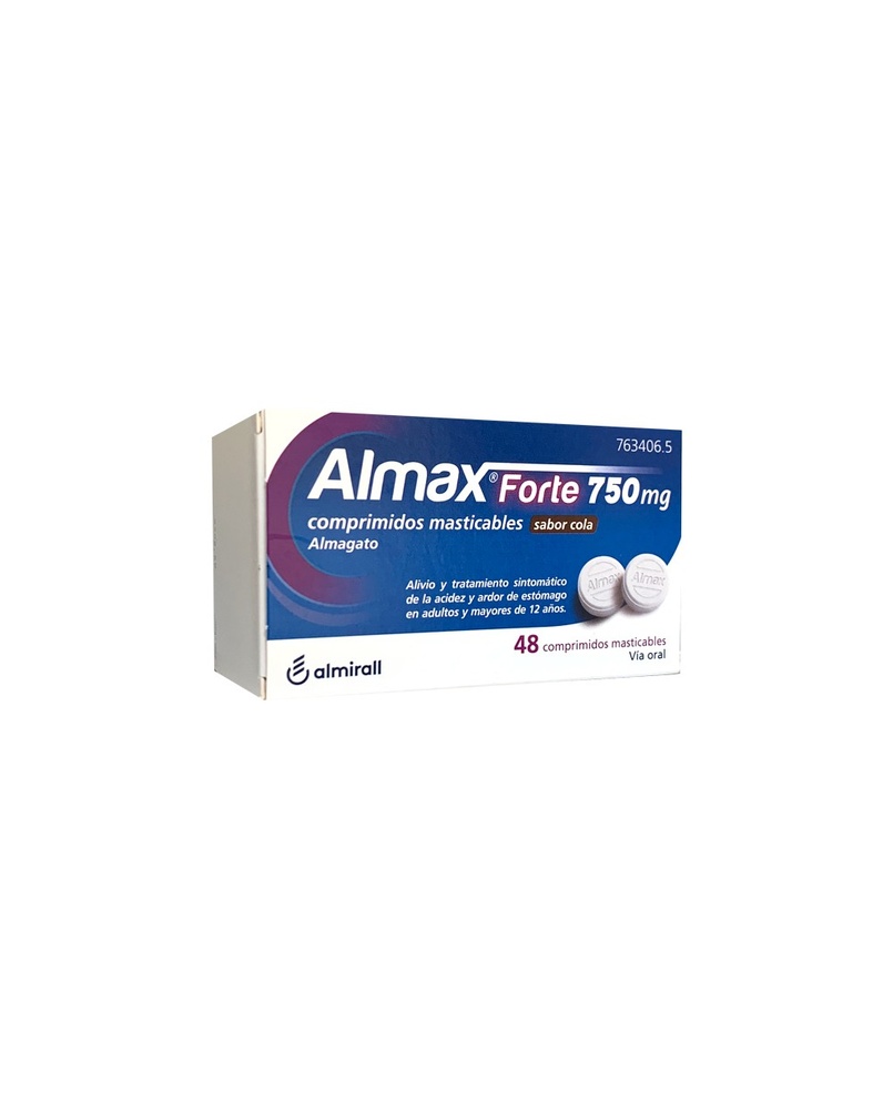 ALMAX FORTE 750 MG COMPRIMIDOS MASTIGÁVEIS SABOR COLA