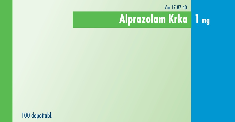 ALPRAZOLAM KRKA 1 mg COMPRIMIDOS