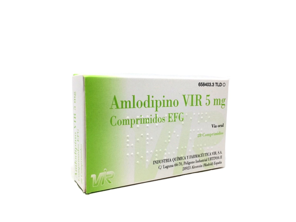 AMLODIPINO VIR-PHARMA 5 mg COMPRIMIDOS