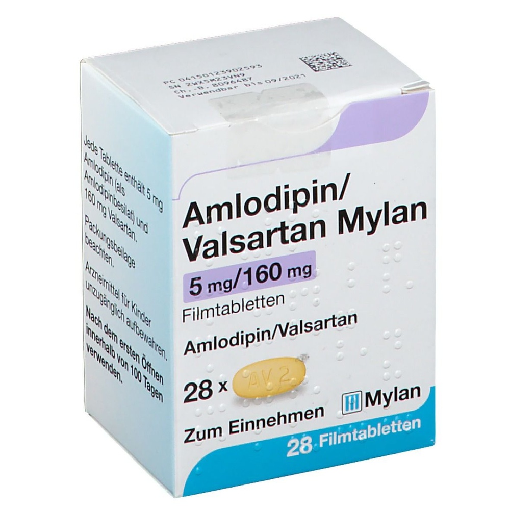 AMLODIPINO/VALSARTAN MYLAN 5 mg/160 mg COMPRIMIDOS REVESTIDOS POR PELÍCULA