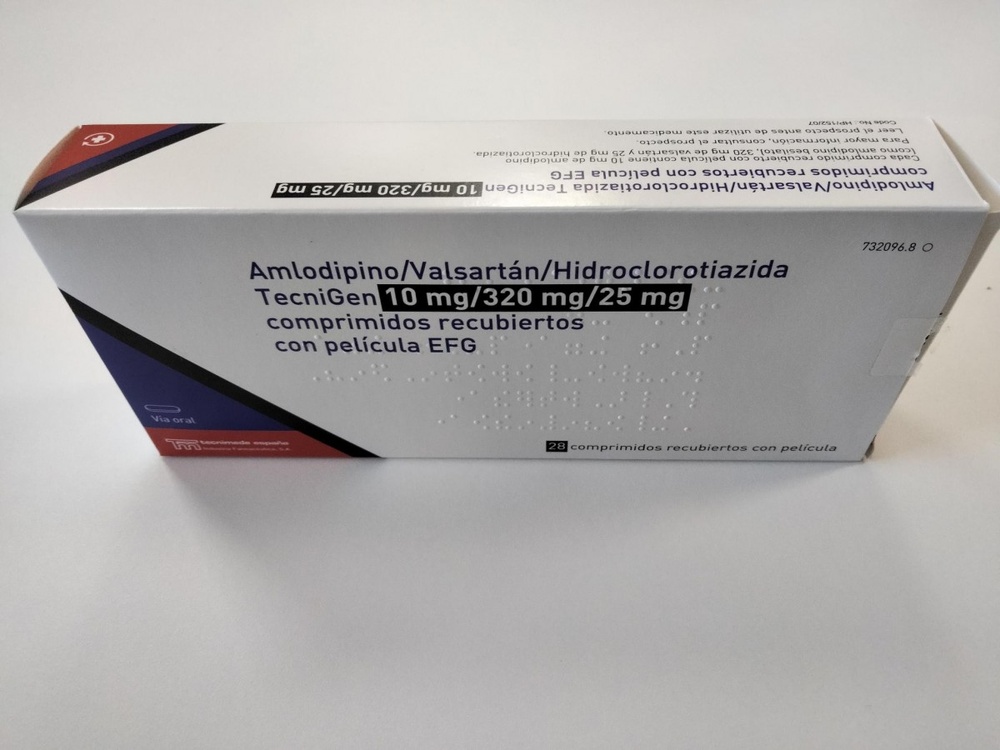 AMLODIPINO/VALSARTAN/HIDROCLOROTIAZIDA VIATRIS 10 mg/320 mg/25 mg COMPRIMIDOS REVESTIDOS POR PELÍCULA