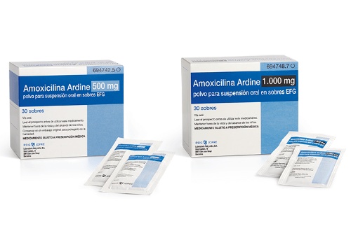 AMOXICILINA ARDINE 500 mg PÓ PARA SUSPENSÃO ORAL EM SACHÉS