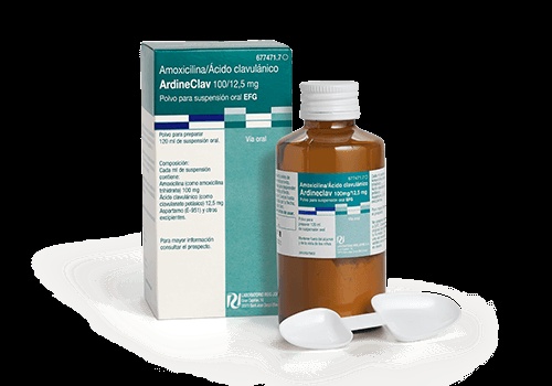 AMOXICILINA/ÁCIDO CLAVULÂNICO ARDINECLAV 100/12,5 mg/ml PÓ PARA SUSPENSÃO ORAL