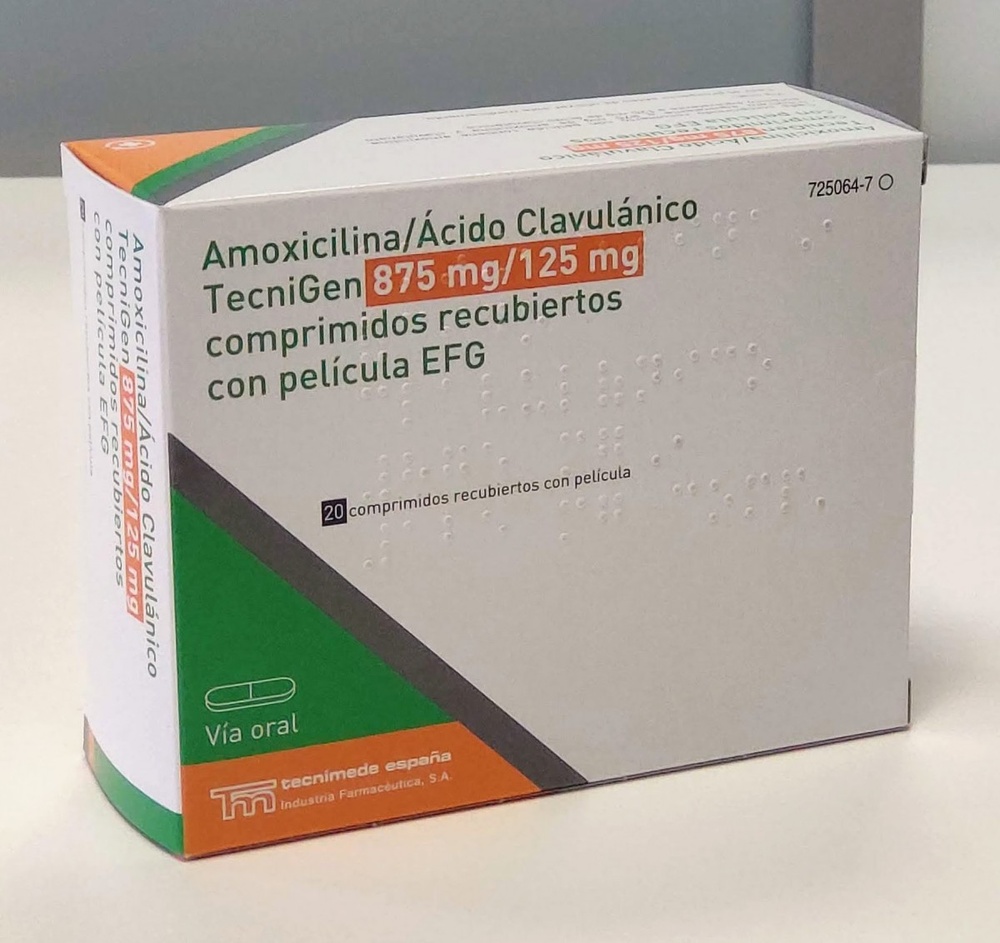 AMOXICILINA/ÁCIDO CLAVULÂNICO Support Pharma 875mg/125mg COMPRIMIDOS REVESTIDOS POR PELÍCULA