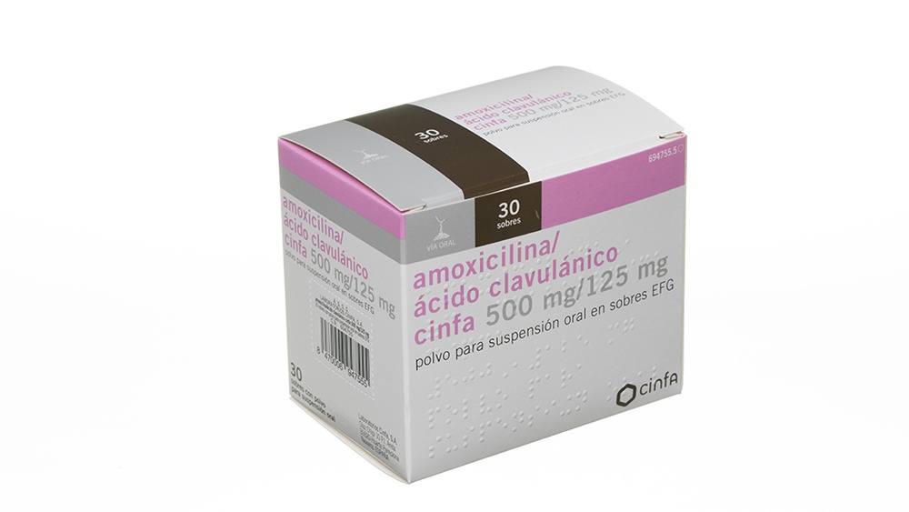 Amoxicilina/Ácido Clavulânico TARBIS 500 mg/125 mg Pó para Suspensão Oral em Sobres