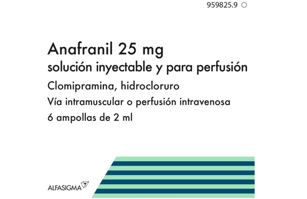 ANAFRANIL 25 mg Solução Injectável e Solução para Perfusão