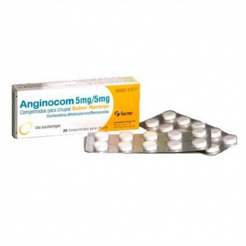 ANGINOCOM 5 mg / 5 mg PASTILHAS SABOR LARANJA