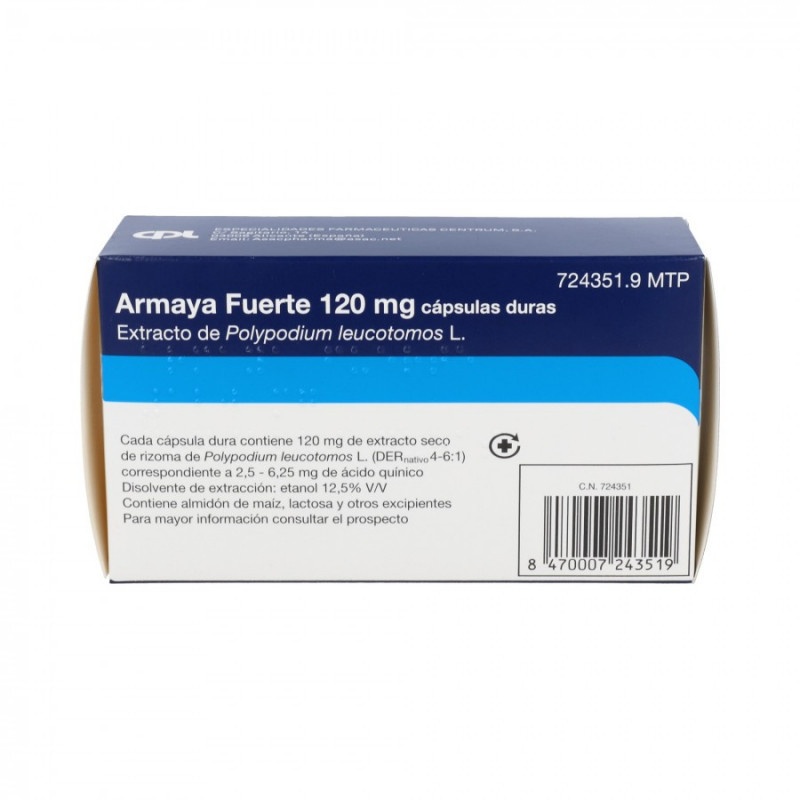 ARMAYA FUERTE 120 mg CÁPSULAS DURAS