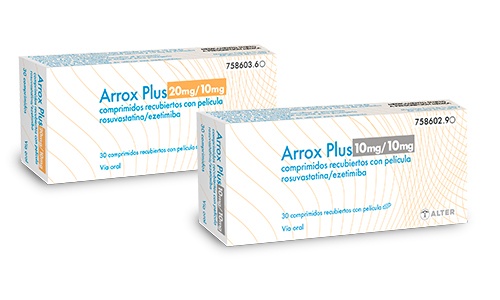 ARROX PLUS 40 MG/10 MG COMPRIMIDOS REVESTIDOS POR PELÍCULA