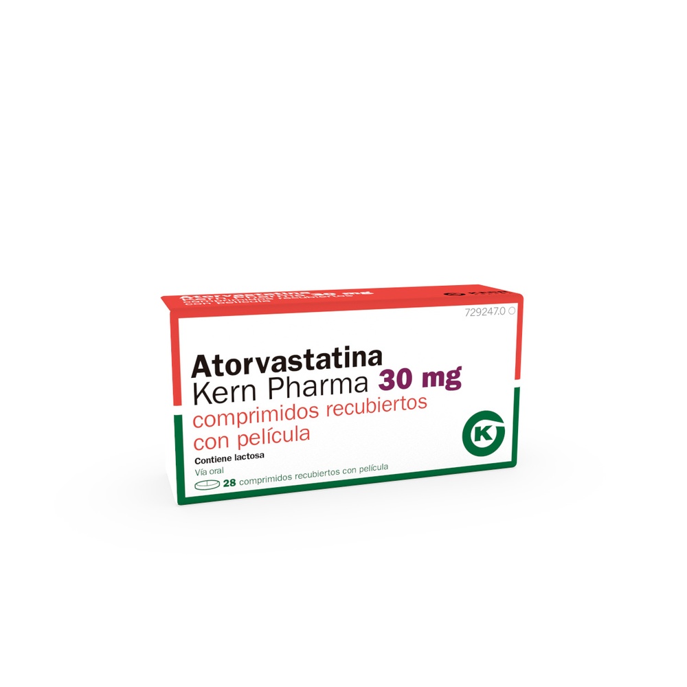 ATORVASTATINA ALTER GENERICOS 30 mg COMPRIMIDOS REVESTIDOS POR PELÍCULA