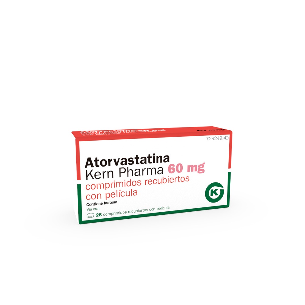 ATORVASTATINA KERN PHARMA 60 mg COMPRIMIDOS REVESTIDOS POR PELÍCULA