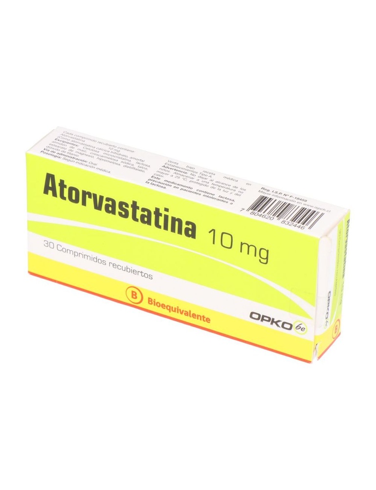 ATORVASTATINA OPKO 10 mg COMPRIMIDOS REVESTIDOS POR PELÍCULA