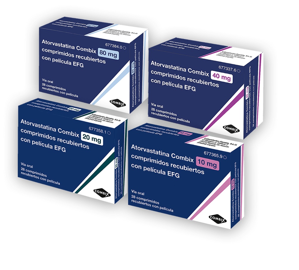 ATORVASTATINA PHARMA COMBIX 40 mg COMPRIMIDOS REVESTIDOS POR PELÍCULA