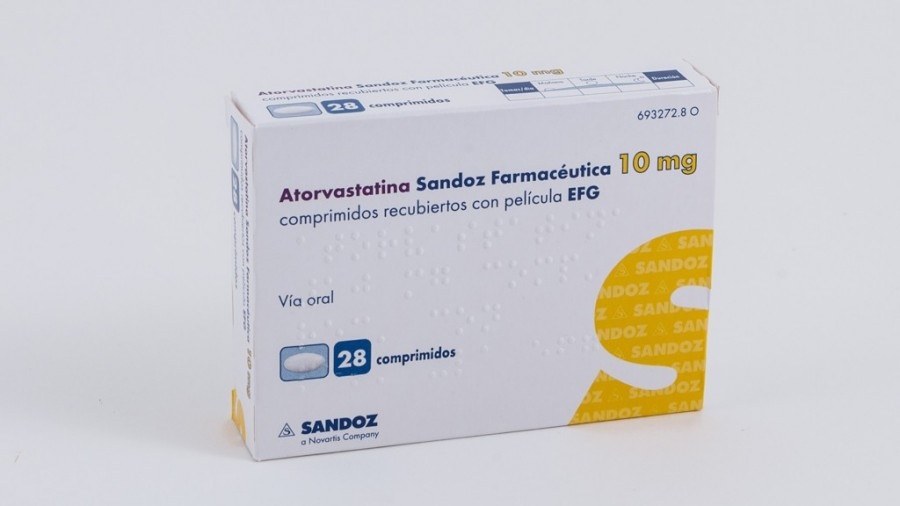 ATORVASTATINA SANDOZ 10 mg COMPRIMIDOS REVESTIDOS POR PELÍCULA