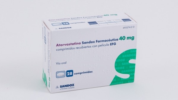 ATORVASTATINA SANDOZ 40 mg COMPRIMIDOS REVESTIDOS POR PELÍCULA