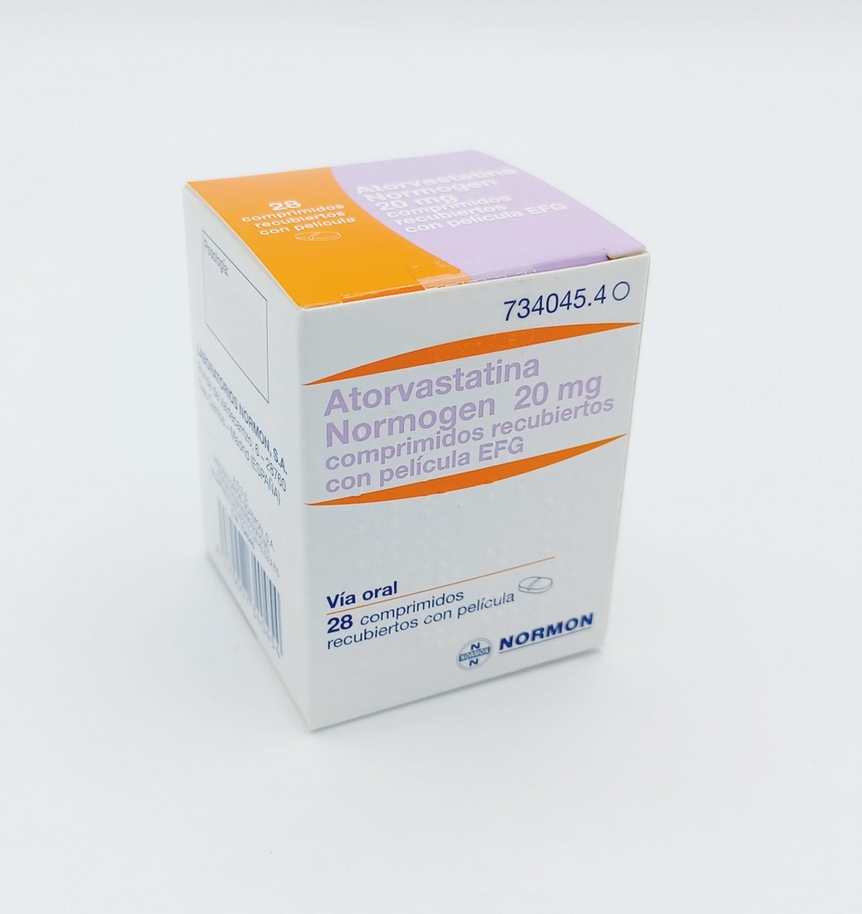 ATORVASTATINA VIR 20 mg COMPRIMIDOS REVESTIDOS POR PELÍCULA