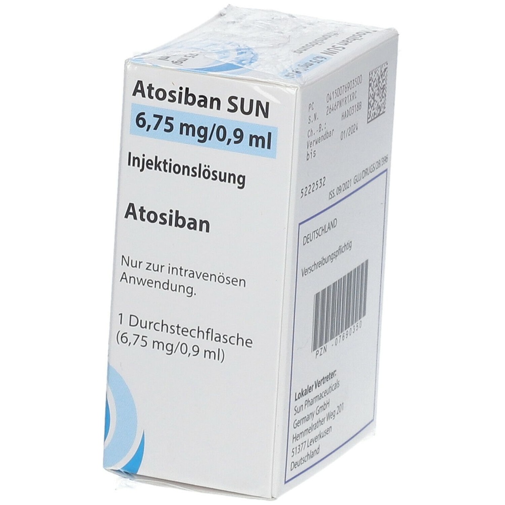 Atosiban SUN 6,75 mg/0,9 ml solução injetável