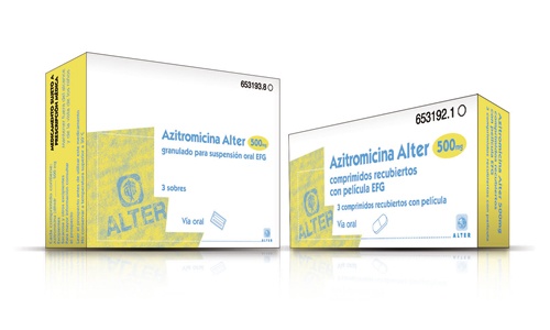 AZITROMICINA ALTER 500 mg COMPRIMIDOS REVESTIDOS POR PELÍCULA