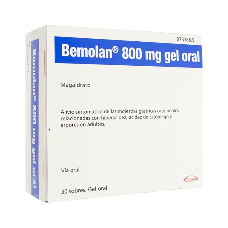 BEMOLAN 800 mg GEL ORAL