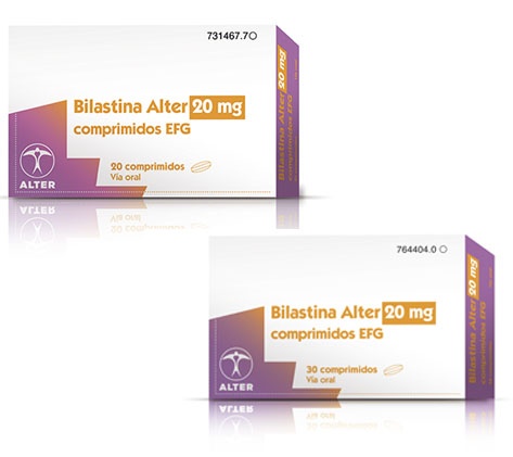 BILASTINA ALTER 20 mg COMPRIMIDOS