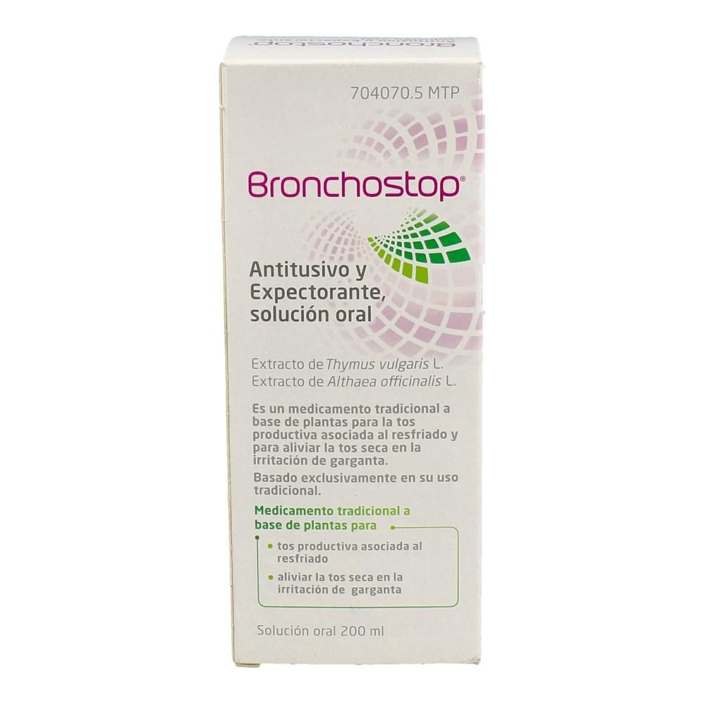 BRONCHOSTOP ANTITUSSIVO E EXPECTORANTE SOLUÇÃO ORAL