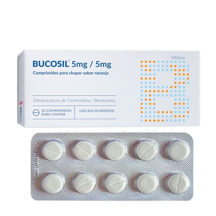 BUCOSIL 5 MG/5 MG PASTILHAS PARA CHUPAR SABOR LARANJA