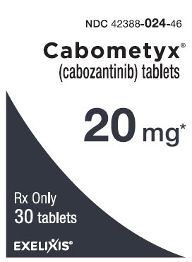 CABOMETYX 20 mg COMPRIMIDOS REVESTIDOS POR PELÍCULA