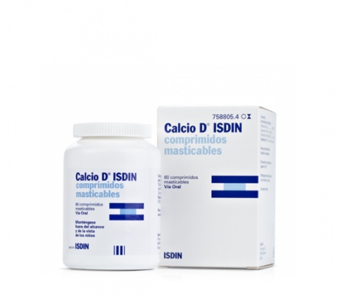 CALCIO D ISDIN 600 MG/400 UI COMPRIMIDOS MASTIGÁVEIS