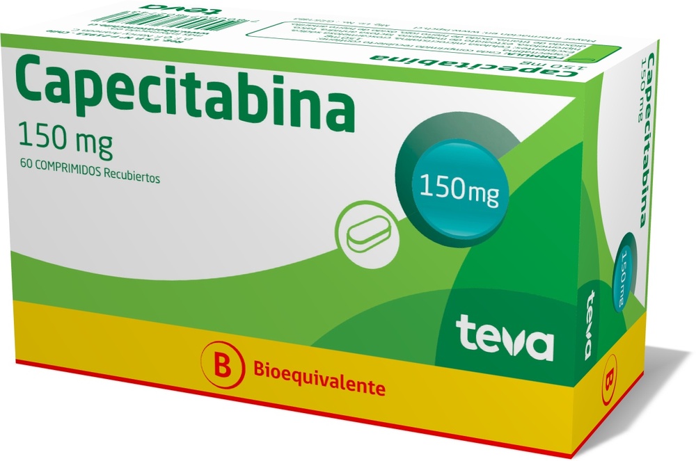 Capecitabina Teva 150 mg COMPRIMIDOS REVESTIDOS POR PELÍCULA