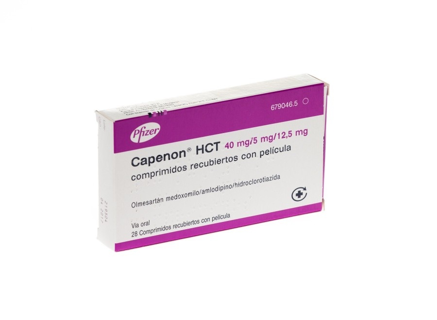CAPENON HCT 40 mg/5 mg/12,5 mg COMPRIMIDOS REVESTIDOS POR PELÍCULA