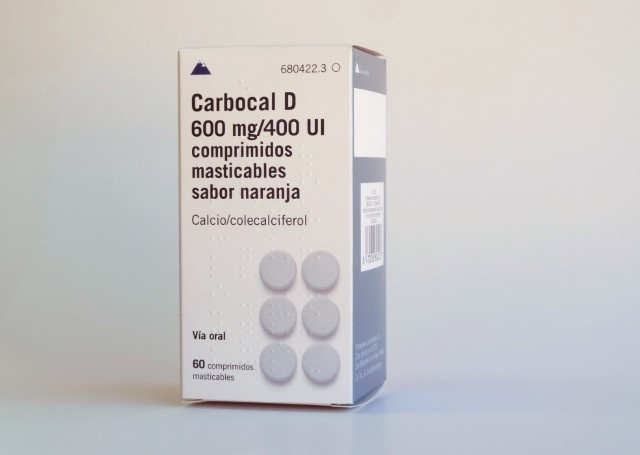 CARBOCAL D 600 MG/400 UI COMPRIMIDOS MASTIGÁVEIS