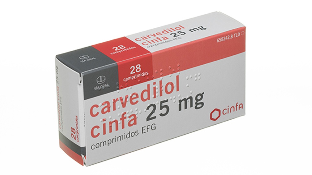 CARVEDILOL CINFAMED 25 mg COMPRIMIDOS