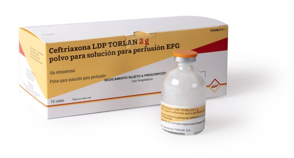 CEFTRIAXONA LDP TORLAN 2 g PÓ PARA SOLUÇÃO PARA PERFUSÃO