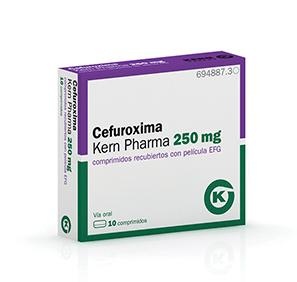 CEFUROXIMA KERN PHARMA 250 mg COMPRIMIDOS REVESTIDOS POR PELÍCULA
