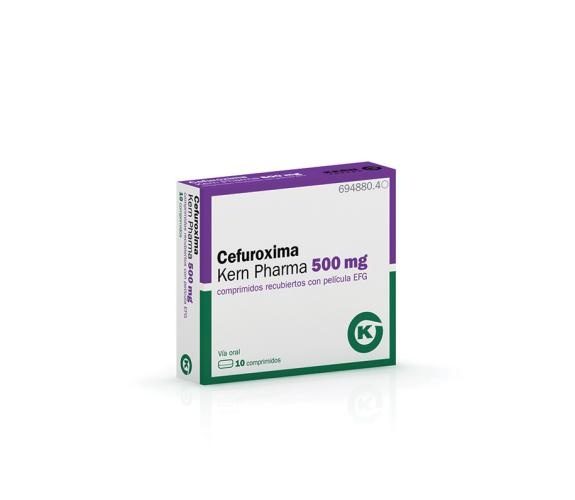CEFUROXIMA KERN PHARMA 500 mg COMPRIMIDOS REVESTIDOS POR PELÍCULA