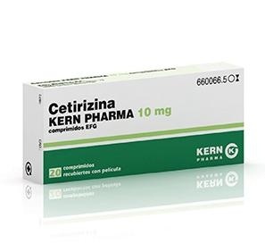 CETIRIZINA KERN PHARMA 10 mg COMPRIMIDOS REVESTIDOS POR PELÍCULA