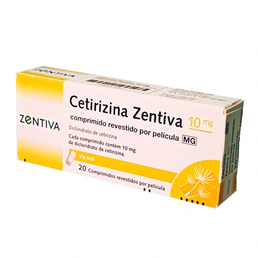 CETIRIZINA ZENTIVA 10 mg COMPRIMIDOS REVESTIDOS POR PELÍCULA