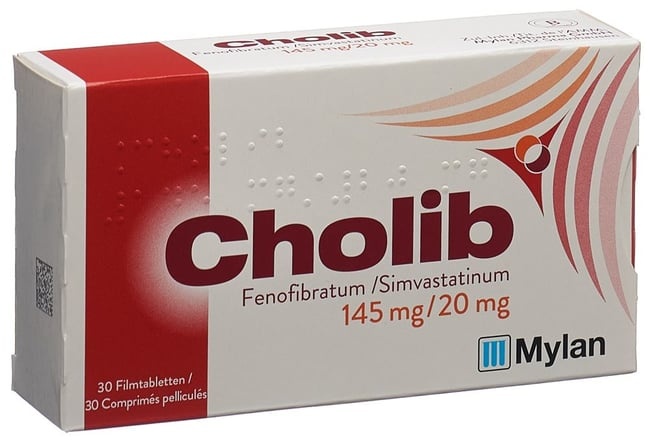 Cholib 145 mg/20 mg COMPRIMIDOS REVESTIDOS POR PELÍCULA