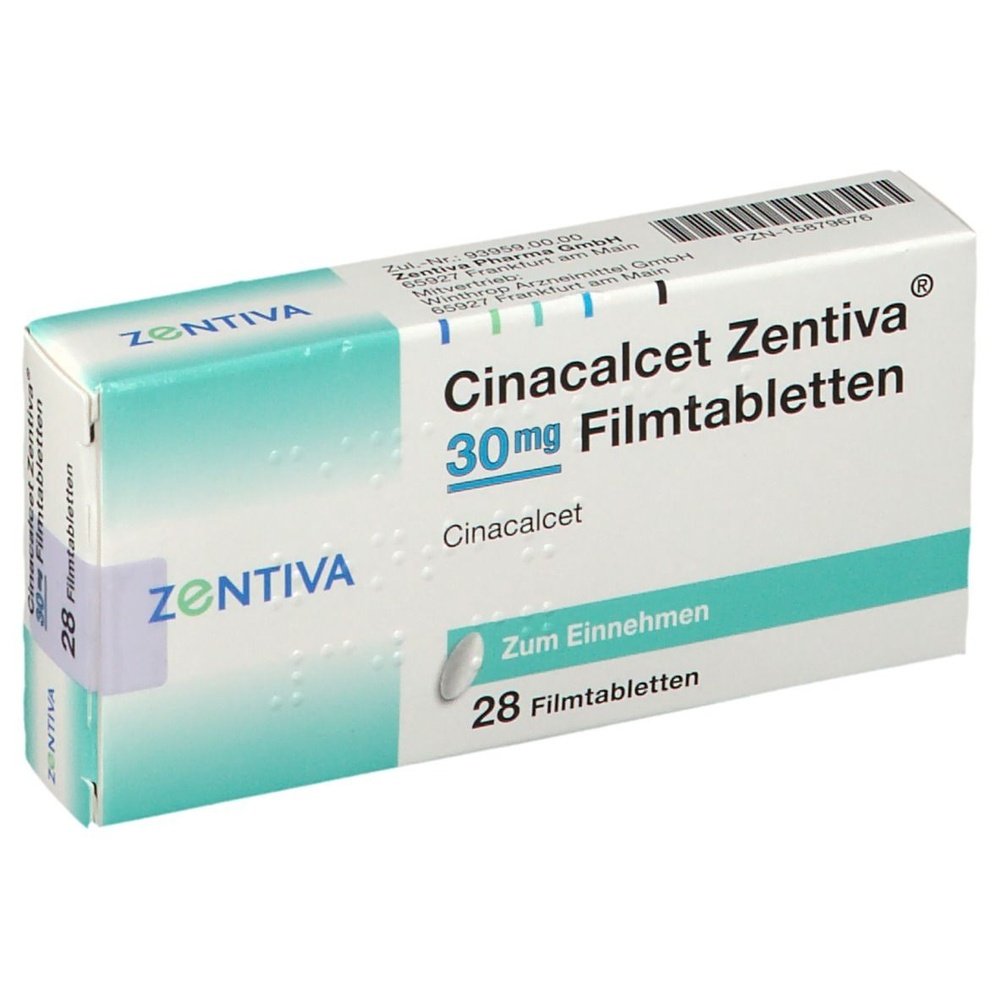 CINACALCET ZENTIVA 30 mg COMPRIMIDOS REVESTIDOS POR PELÍCULA