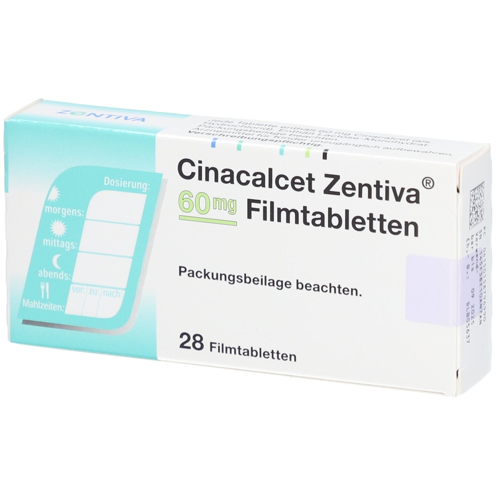 CINACALCET ZENTIVA 60 mg COMPRIMIDOS REVESTIDOS POR PELÍCULA