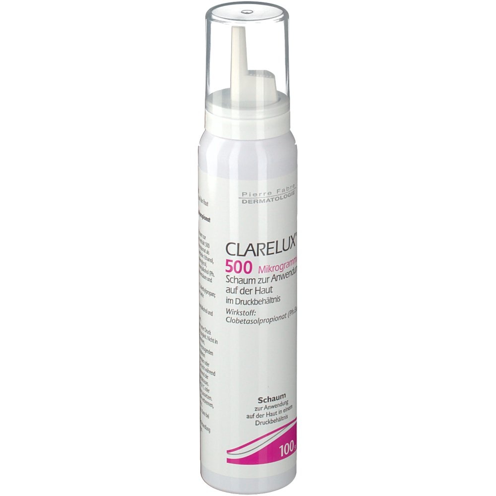 CLARELUX 500 microgramas/g ESPUMA CUTÂNEA EM EMBALAGEM COM PRESSÃO