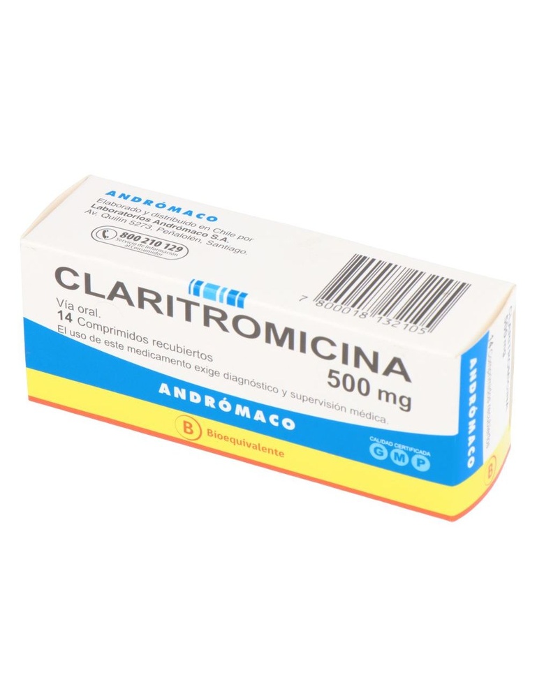 CLARITROMICINA BROWN & BURK 500 mg COMPRIMIDOS REVESTIDOS POR PELÍCULA