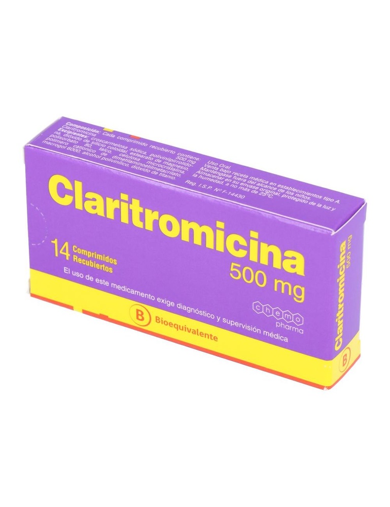 CLARITROMICINA VIATRIS 500 mg COMPRIMIDOS REVESTIDOS POR PELÍCULA