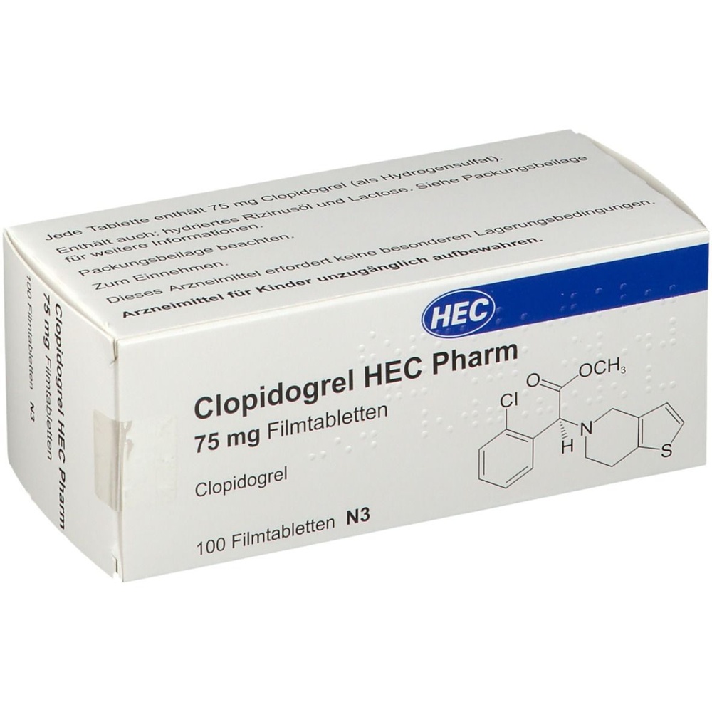 CLOPIDOGREL HEC PHARM 75 mg COMPRIMIDOS REVESTIDOS POR PELÍCULA