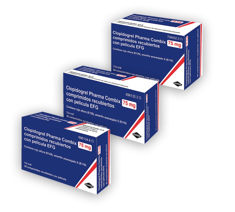 CLOPIDOGREL PHARMA COMBIX 75 mg COMPRIMIDOS REVESTIDOS POR PELÍCULA