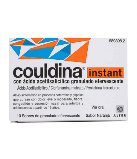 COULDINA INSTANT com Ácido Acetilsalicílico Granulado Efervescente