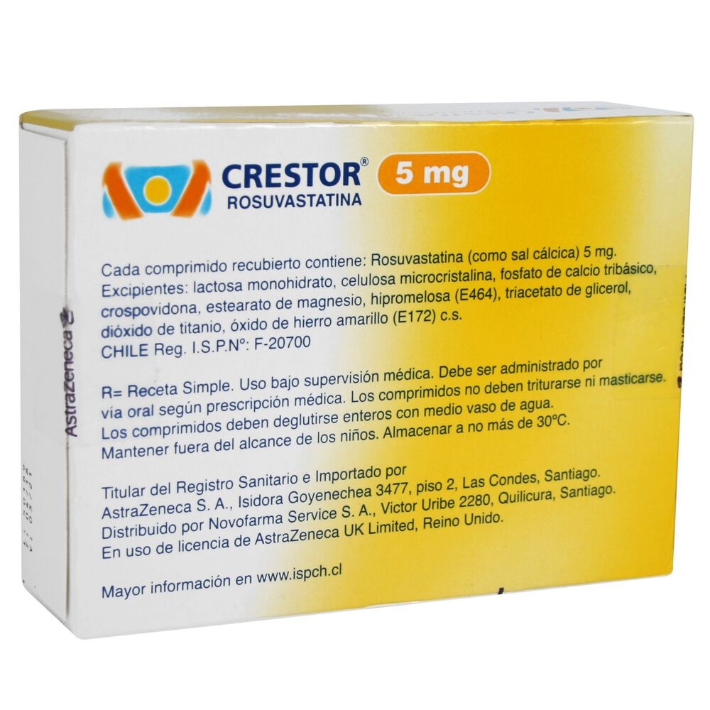 CRESTOR 5 mg COMPRIMIDOS REVESTIDOS POR PELÍCULA